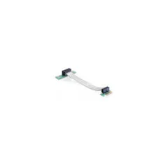 Delock Riser Karte PCI Express x1 to x1 mit flexiblem Kabel 13 cm links gerichtet
