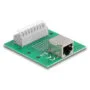 Delock RJ45 Buchse zu Terminalblock mit Drucktaster für Hutschiene