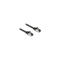 Delock RJ45 Flachband Patchkabel Stecker zu Stecker Cat.8.1 flexibel 0.5 m schwarz