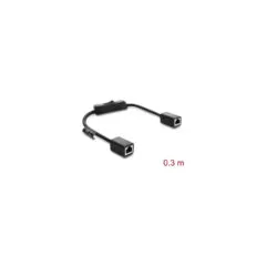 Delock RJ45 Kabel Buchse zu Buchse mit Schalter Cat.6 F UTP 0.3 m - Netzwerkschaltung schwarz