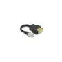 Delock RJ45 Kabel Cat.5e Stecker zu Terminalblock Adapter mit Drucktaster 15 cm