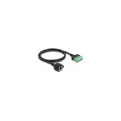 DeLock RJ45 Kabel Cat.6 Buchse zu Terminalblock Adapter zum Einbau 1 m 2-teilig