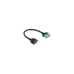 Delock RJ45 Kabel Cat.6 Buchse zu Terminalblock Adapter zum Einbau 30 cm 2-teilig