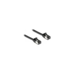 Delock RJ45 Kabel Stecker zu Stecker Cat.8.1 flexibel 0.25 m schwarz