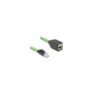 Delock RJ45 Netzwerk Verlängerungskabel Cat.6A Stecker zu Buchse SF UTP schleppkettentauglich PUR (TPU) 2 m grün