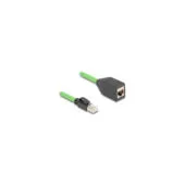 Delock RJ45 Netzwerk Verlängerungskabel Cat.6A Stecker zu Buchse SF UTP schleppkettentauglich PUR (TPU) 5 m grün