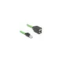 Delock RJ45 Netzwerk Verlängerungskabel Cat.6A Stecker zu Buchse SF UTP schleppkettentauglich PUR (TPU) 5 m grün
