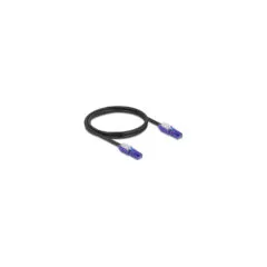 Delock RJ45 Netzwerkkabel Cat.6 UTP mit 180° winkelbaren Steckern schwarz 1 m