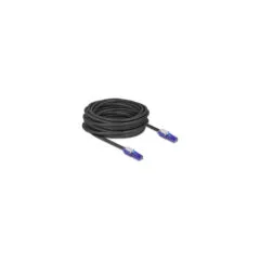 Delock RJ45 Netzwerkkabel Cat.6 UTP mit 180° winkelbaren Steckern schwarz 10 m