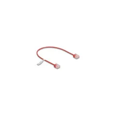 Delock RJ45 Netzwerkkabel Cat.6 UTP Ultra Slim 0.3 m rot mit kurzen Steckern