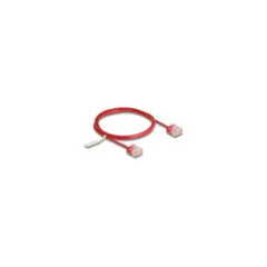 Delock RJ45 Netzwerkkabel Cat.6 UTP Ultra Slim 1 m rot mit kurzen Steckern
