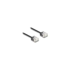 Delock RJ45 Netzwerkkabel Cat.6 UTP Ultra Slim 3 m schwarz mit kurzen Steckern