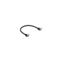 Delock RJ45 Netzwerkkabel Cat.6A S FTP 45° nach oben gewinkelt 0.5 m schwarz