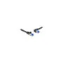 Delock RJ45 Netzwerkkabel Cat.6A S FTP gerade links gewinkelt 2 m schwarz