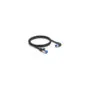 Delock RJ45 Netzwerkkabel Cat.6A S FTP gerade rechts gewinkelt 1 m schwarz