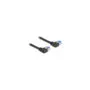 Delock RJ45 Netzwerkkabel Cat.6A S FTP links gewinkelt 0.5 m schwarz