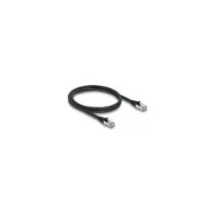 Delock RJ45 Netzwerkkabel Cat.6A S FTP PUR Outdoor 1 m schwarz