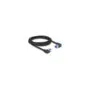 Delock RJ45 Netzwerkkabel Cat.6A S FTP rechts links gewinkelt 2 m schwarz