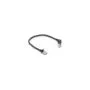 Delock RJ45 Netzwerkkabel Cat.6A S FTP Slim 90° oben gewinkelt gerade 0.25 m schwarz