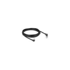 Delock RJ45 Netzwerkkabel Cat.6A S FTP Slim 90° oben unten gewinkelt 5 m schwarz