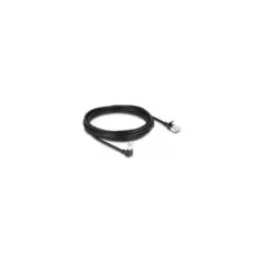Delock RJ45 Netzwerkkabel Cat.6A S FTP Slim 90° unten gewinkelt gerade 5 m schwarz