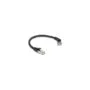 Delock RJ45 Netzwerkkabel Cat.6A S FTP Stecker 45° nach rechts gewinkelt zu Stecker gerade 0.25 m schwarz