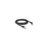 Delock RJ45 Netzwerkkabel Cat.6A S FTP Stecker 45° nach rechts gewinkelt zu Stecker gerade 2 m schwarz