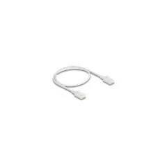 Delock RJ45 Netzwerkkabel Cat.6A Stecker zu Stecker mit robuster Rastnase Industrietauglich U UTP Slim 0.5 m weiß