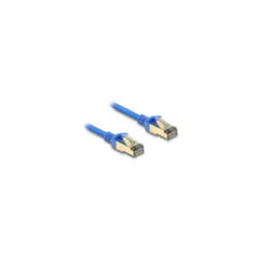 Delock RJ45 Netzwerkkabel Cat.8.1 F FTP Slim 0.5 m blau