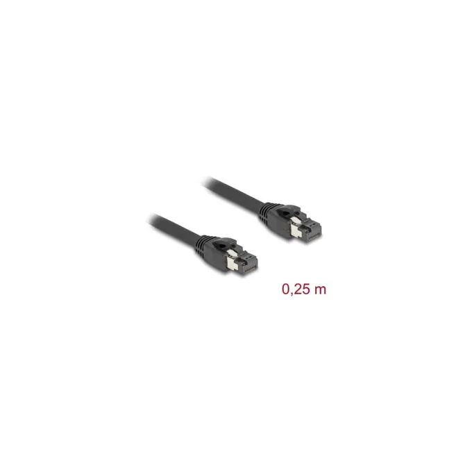 Delock RJ45 Netzwerkkabel Cat.8.1 S FTP 25 cm bis 40 Gbps schwarz — image 2