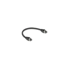 Delock RJ45 Netzwerkkabel Cat.8.1 S FTP 25 cm bis 40 Gbps schwarz