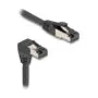 Delock RJ45 Netzwerkkabel Cat.8.1 S FTP 90° unten gewinkelt gerade 5 m schwarz