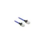 Delock RJ45 Netzwerkkabel mit Geflechtmantel Cat.6A U FTP Slim 2 m blau