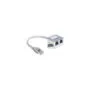 Delock RJ45 Port Doppler 1 x RJ45 Stecker to 2 x RJ45 Buchsen