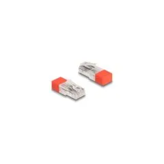 Delock RJ45 Stecker mit Abschlusswiderstand 120 Ohm rot