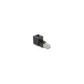 Delock RJ45 Stecker zu RJ45 Buchse Adapter Cat.6A 90° nach oben gewinkelt