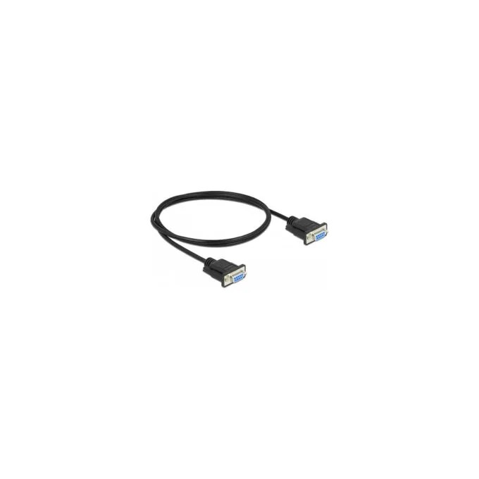 Delock RS-232 Kabel Seriell D-Sub 9 Buchse zu Buchse Nullmodem mit schmalem Steckergehäuse - Full Handshaking - 1 m — image 2