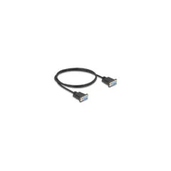 Delock RS-232 Kabel Seriell D-Sub9 Buchse zu Buchse mit schmalem Steckergehäuse 1 m