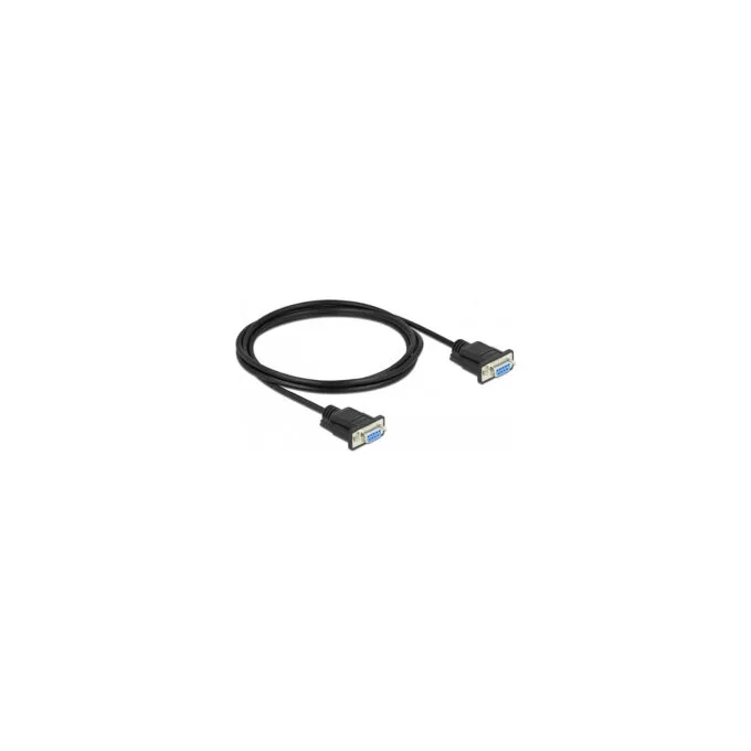 Delock RS-232 Kabel Seriell D-Sub9 Buchse zu Buchse Nullmodem mit schmalem Steckergehäuse 2 m — image 2