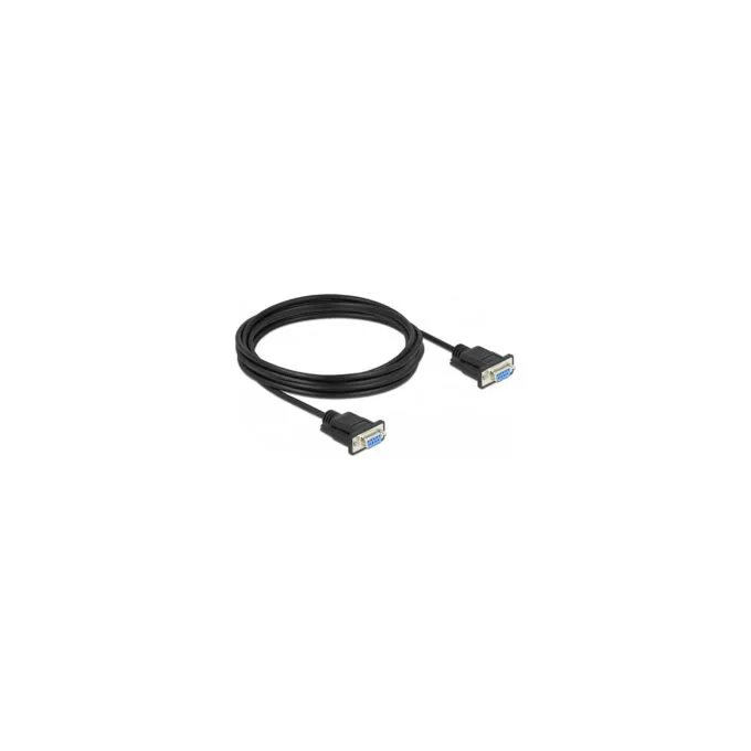 Delock RS-232 Kabel Seriell D-Sub9 Buchse zu Buchse Nullmodem mit schmalem Steckergehäuse 4 m — image 2