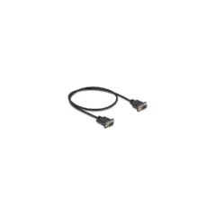 Delock RS-232 Kabel Seriell D-Sub9 Stecker zu Stecker mit schmalem Steckergehäuse 0.5 m