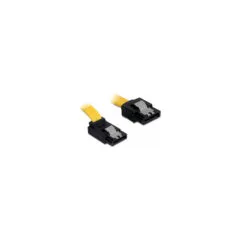 Delock SATA 6 Gb s Kabel gerade auf oben gewinkelt 30 cm gelb
