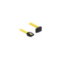 Delock SATA 6 Gb s Kabel gerade auf oben gewinkelt 50 cm gelb