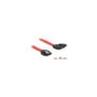 Delock SATA 6 Gb s Kabel gerade auf rechts gewinkelt 50 cm rot