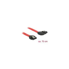 Delock SATA 6 Gb s Kabel gerade auf rechts gewinkelt 70 cm rot