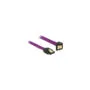 Delock SATA 6 Gb s Kabel gerade auf unten gewinkelt 20 cm violett