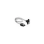 Delock SATA 6 Gb s Kabel gerade auf unten gewinkelt 30 cm transparent