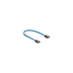 Delock SATA 6 Gb s Kabel UV Leuchteffekt blau 20 cm