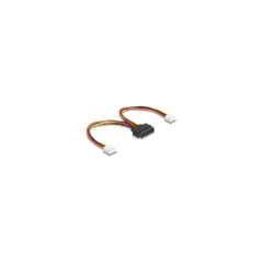 Delock SATA Stromkabel 15 Pin Stecker zu 2 x Floppy 4 Pin Buchse 15 cm