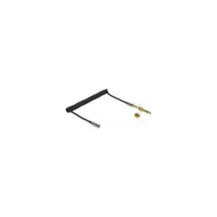 Delock Spiralkabel Verlängerung 3.5 mm 3 Pin Klinkenstecker zu Klinkenbuchse mit 6.35 mm Schraubadapter 2 m